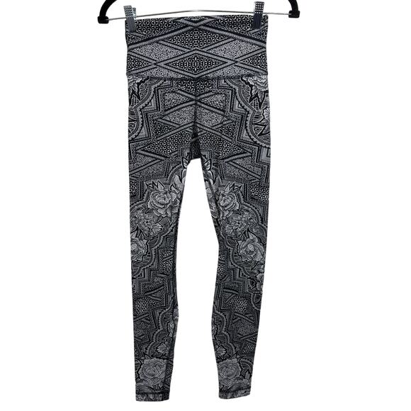 Lululemon Athletica Wunder Under Hi Rise Tight Inked Ice Grey Rose Black Legging - Picture 2 of 9